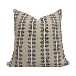 LEONARD || Designer Linen Striped Pillow Cover, Schumacher Alva Striped Pillow Cover,  Striped Pillow, Sofa Pillow,