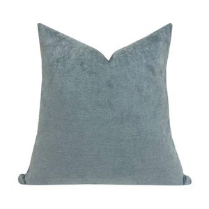 LOUISE  || Blue Pillow Cover, Blue Pillow Cover, Solid Pillow, Blue Pillow, Coastal Blue Pillow, Coastal Pillow, Perfect Blue Pillow Cover