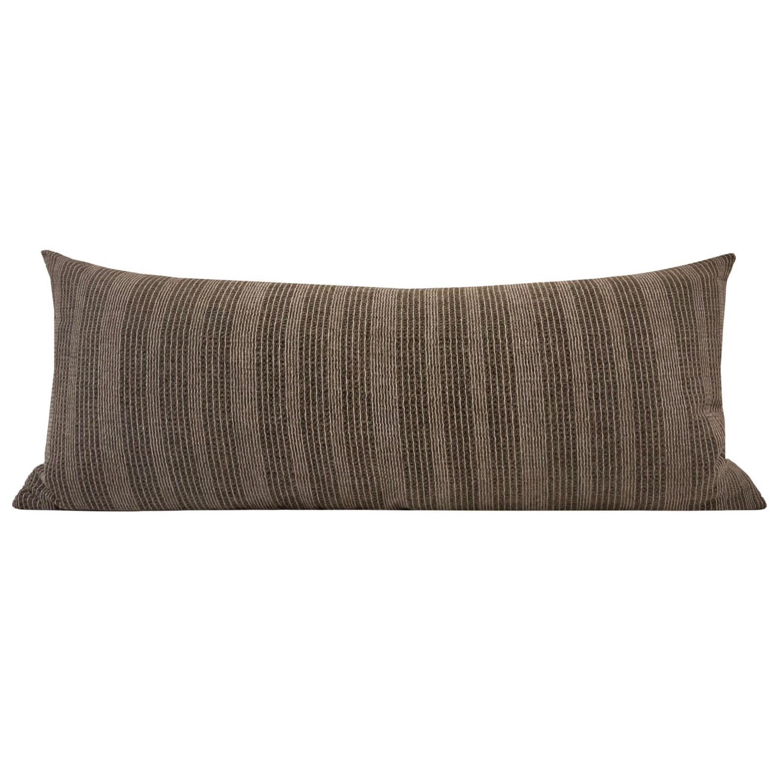 ASHER || Dark Brown Striped Pillow Cover, Earthy Brown Neutral Pillow, Farmhouse Pillow, Brown Striped Pillow, Boho Pillow, Neutral Pillow