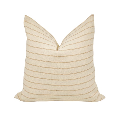 AUDREY RUST Rust With Cream Squares Pillow Cover Modern Etsy