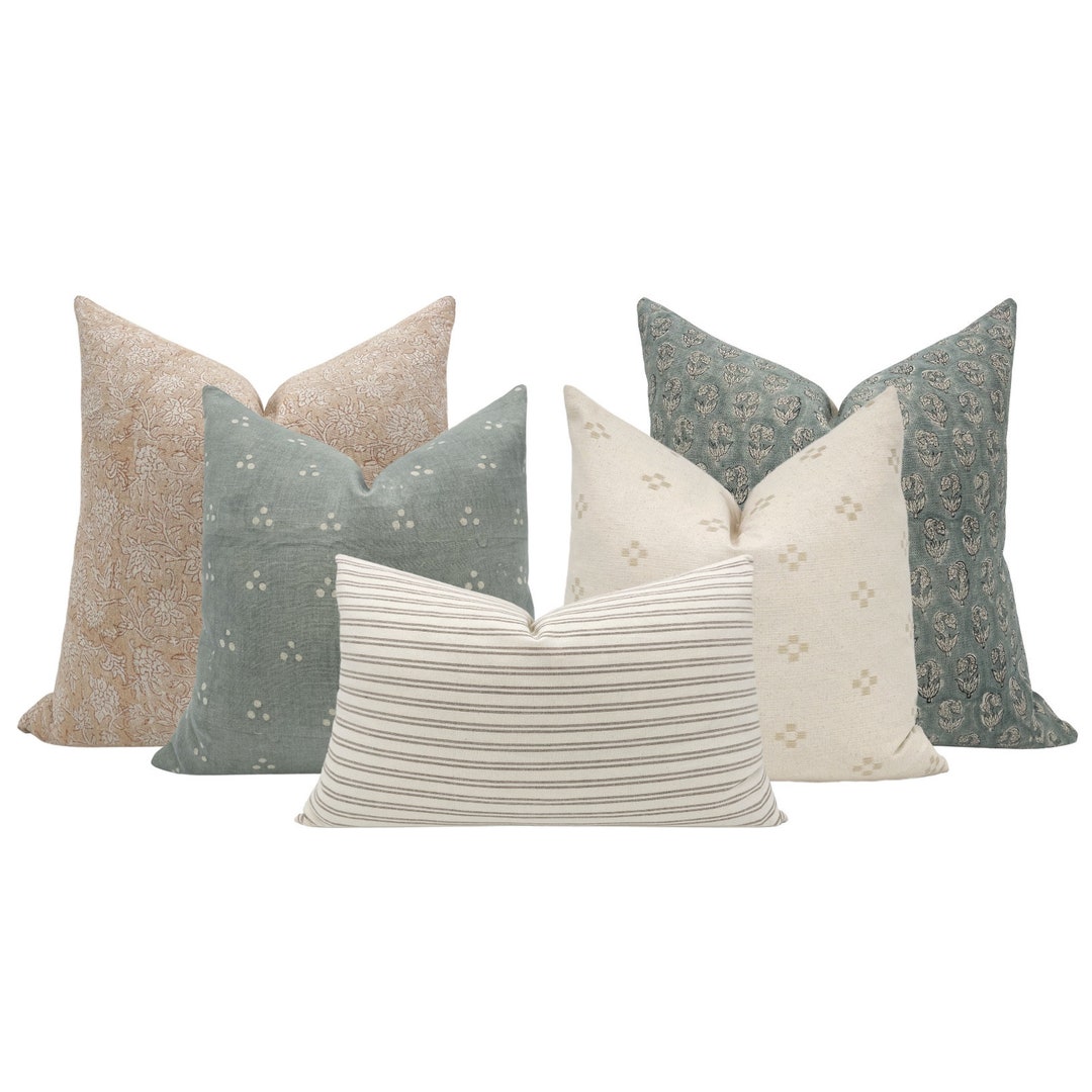 SOFA PILLOW COMBO Set of Five Designer Pillow Covers Etsy