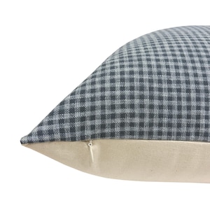 MILLIE || Blue Gingham Pillow Cover, Blue Pillow, Checkered Pillow, Blue Gingham Pillow image 4