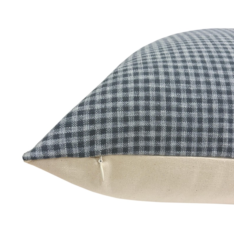 MILLIE || Blue Gingham Pillow Cover, Blue Pillow, Checkered Pillow, Blue Gingham Pillow image 4