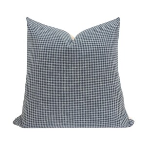 MILLIE || Blue Gingham Pillow Cover, Blue Pillow, Checkered Pillow, Blue Gingham Pillow image 1