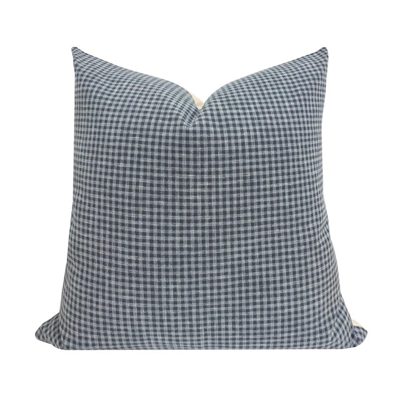 MILLIE || Blue Gingham Pillow Cover, Blue Pillow, Checkered Pillow, Blue Gingham Pillow image 1