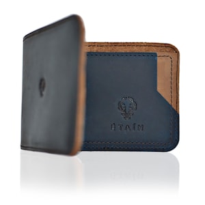 Portefeuille | bifold en cuir Top Grain Top Grain Crazy Horse Portefeuille pliant élégant durable, robuste et mince au design moderne