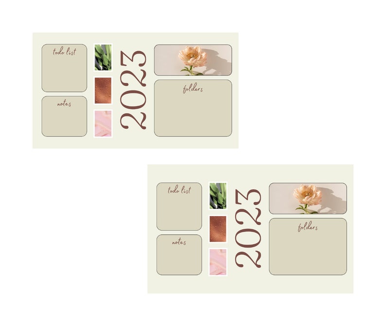 Editable Canva Desktop Wallpaper Organizer, Minimal Design Canva