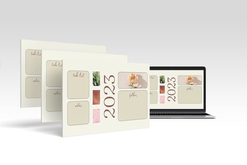 Editable Canva Desktop Wallpaper Organizer, Minimal Design Canva