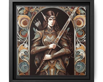 25x29 Elf Queen Fantasy Poster by Greg Hildebrandt, Personalized