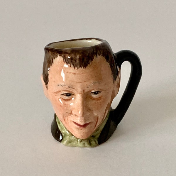 Royal Doulton Uriah Heep Miniature Character Jug D6682 Tiny Mug Creamer Dollhouse Size Dickens Character Made in England