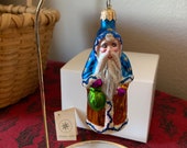 Vintage Retired Christopher Radko Christmas Holiday Ornament Delicate Dresden Santa 2000 00-447-0 Santa Ornament