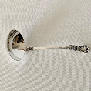 Vintage Gorham Buttercup Sterling Silver Cream Ladle, Floral Flatware