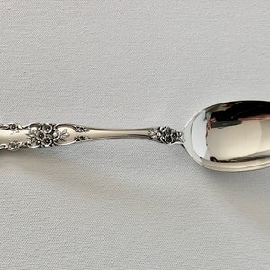 Gorham Buttercup Sterling Silver Serving Spoon: Floral Flatware, 8 3/8&quot;
