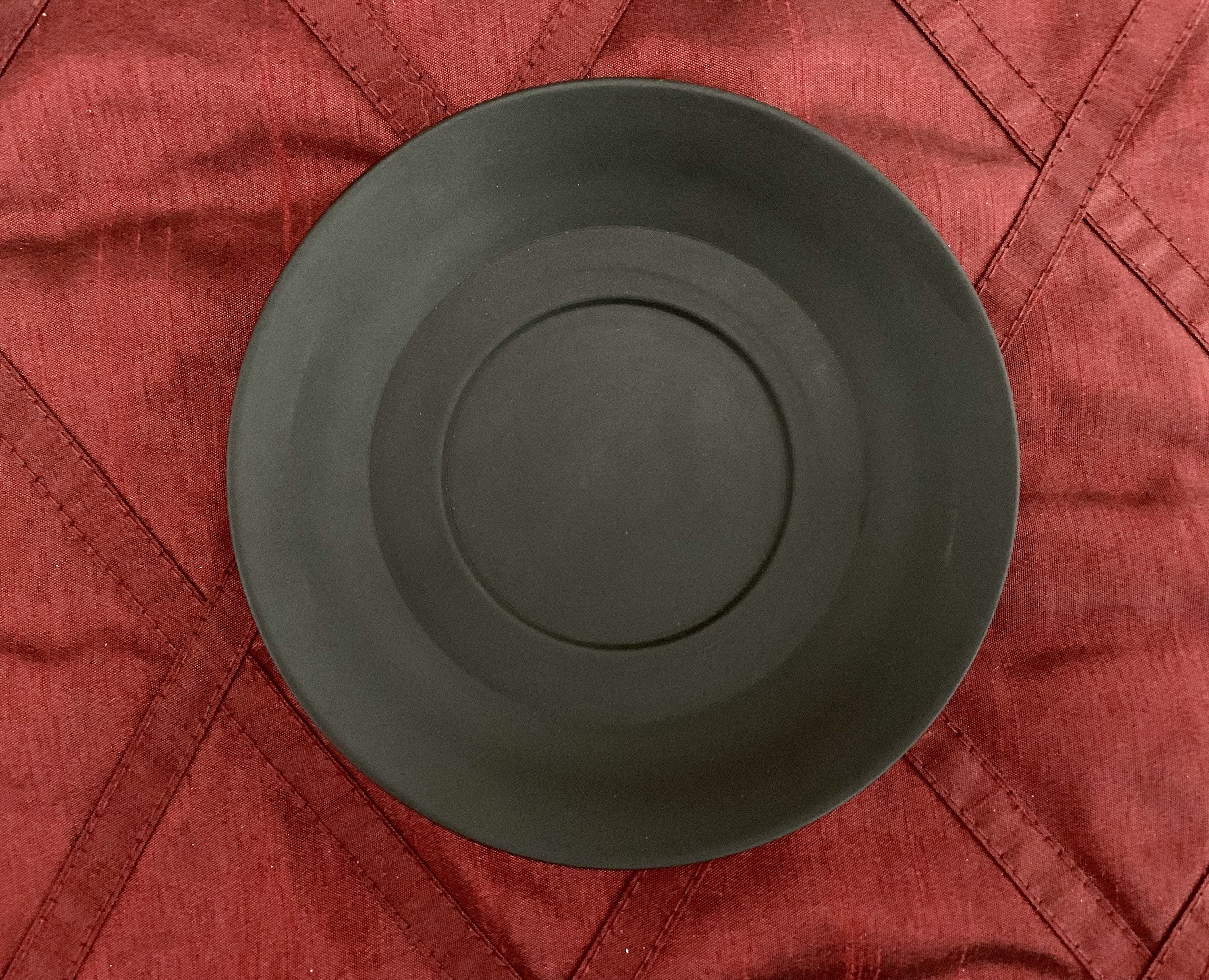 Rare Vintage Wedgwood Black Basalt Demitasse Cup and Saucer Set Bond