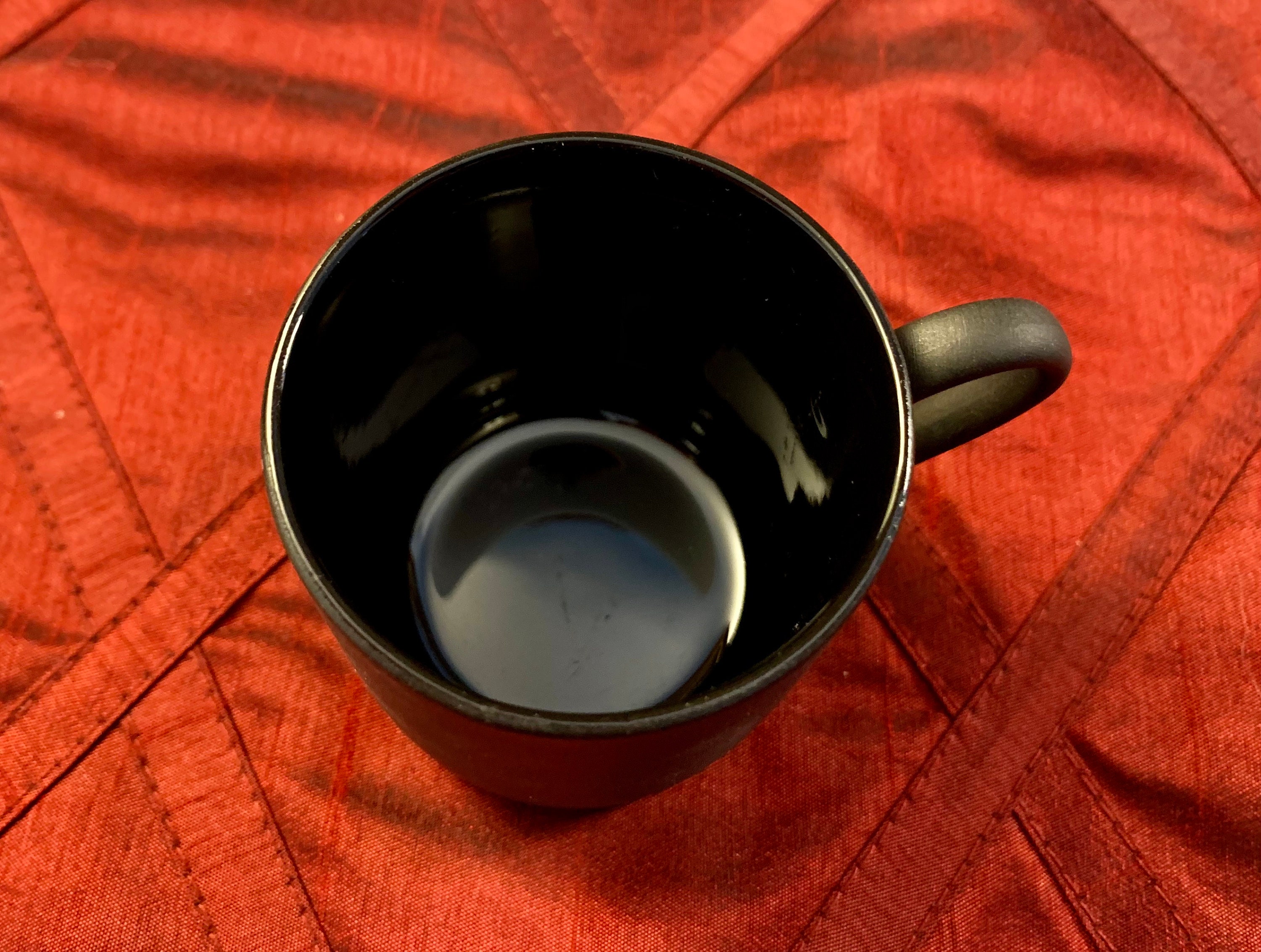 Rare Vintage Wedgwood Black Basalt Demitasse Cup and Saucer Set Bond
