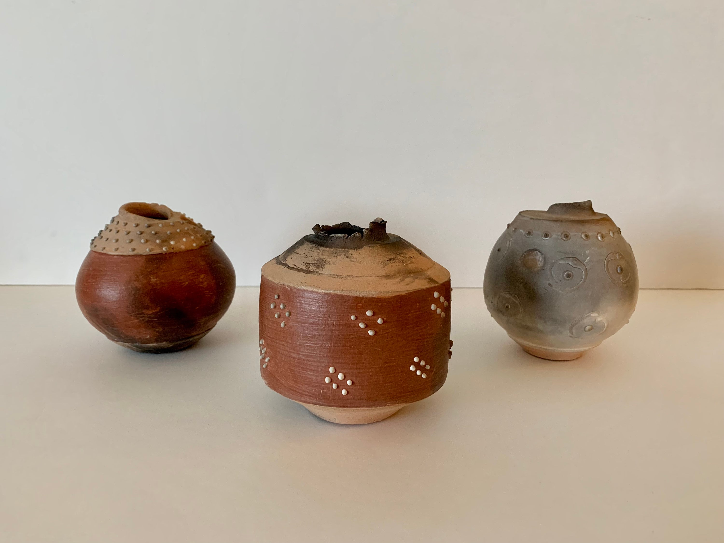 Vintage Jeri Burdick Art Pottery pod Vase Organic Red Globe Etsy