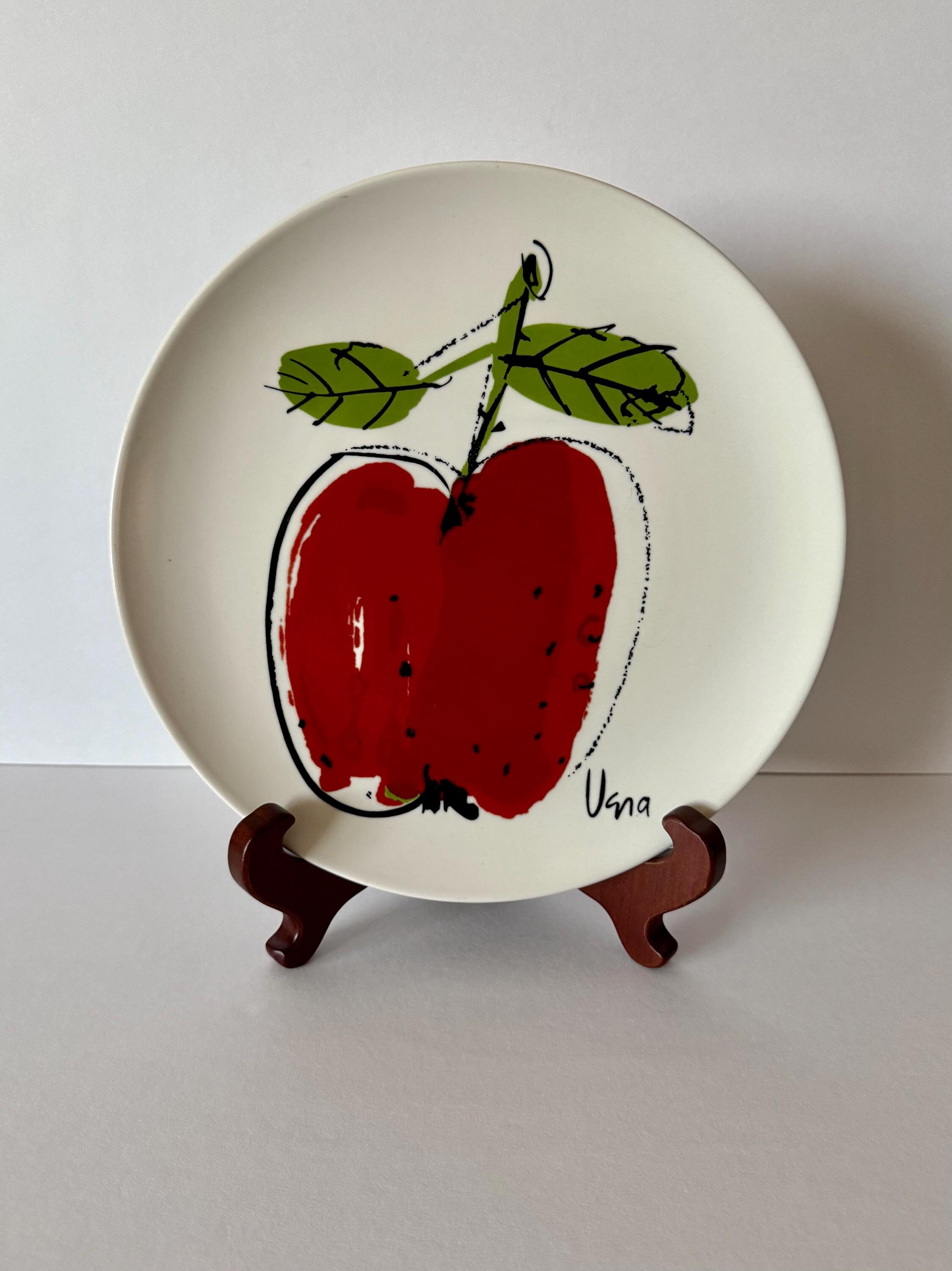 Apple - mokasa Vintage Mikasa Glass Crystal Textured Apple Shaped Frosted