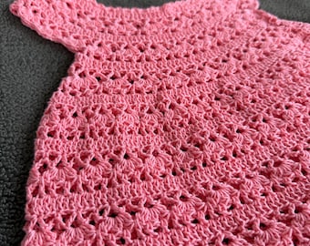 Hand Crocheted Newborn Baby Dress
