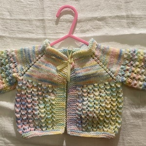 Hand Crocheted Newborn Baby Jacket