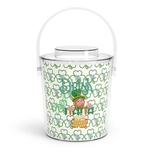 St. Patrick's Day Ice Bucket with Tongs