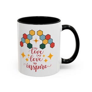 Live Love And Inspire Cute Fun Accent Coffee Mug, 11oz