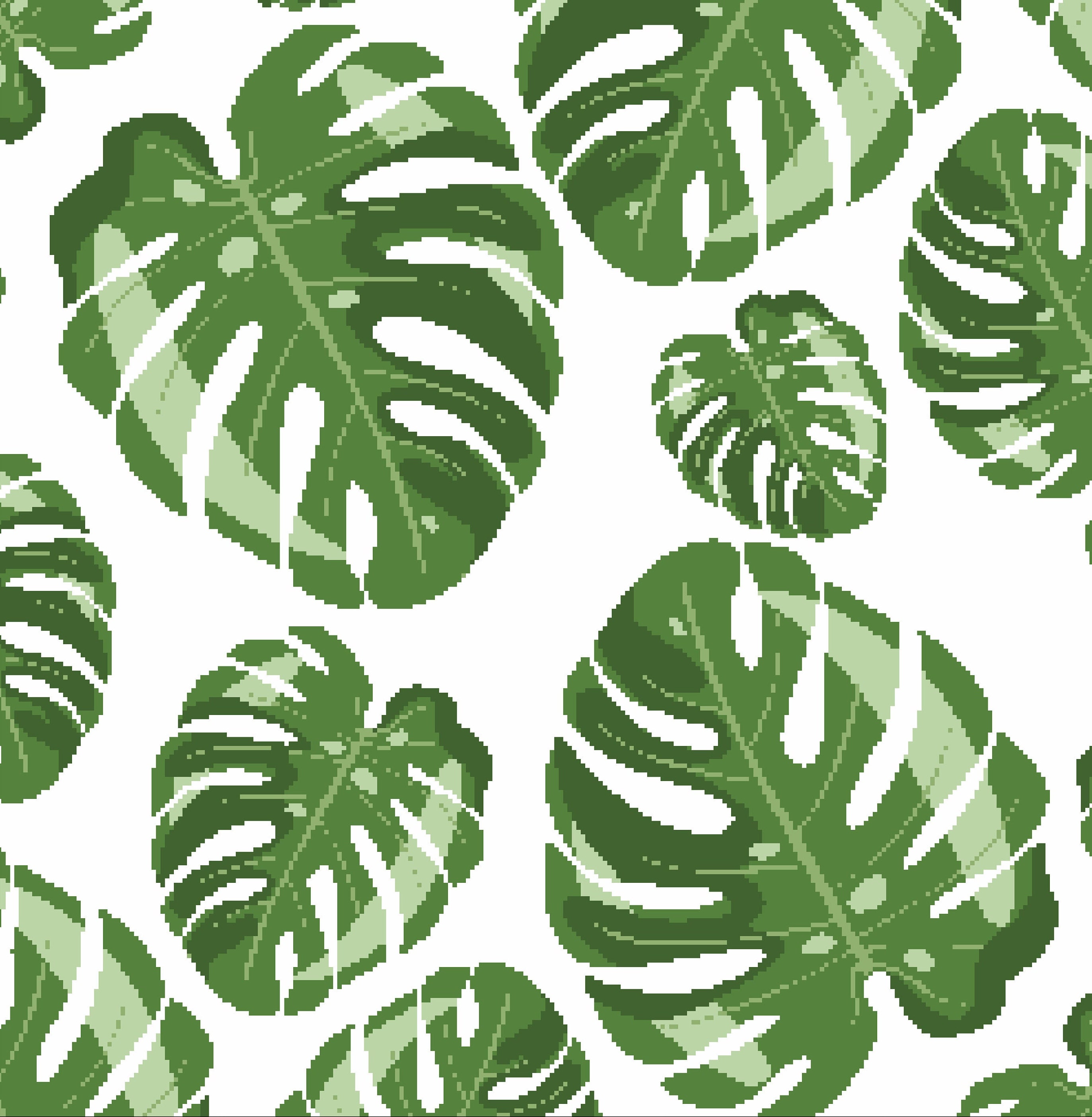 Single Crochet Graphghan Blanket Pattern Monstera Leaves Etsy
