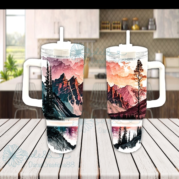 40oz Sublimation Tumblers - 5 Colors Available with Handles