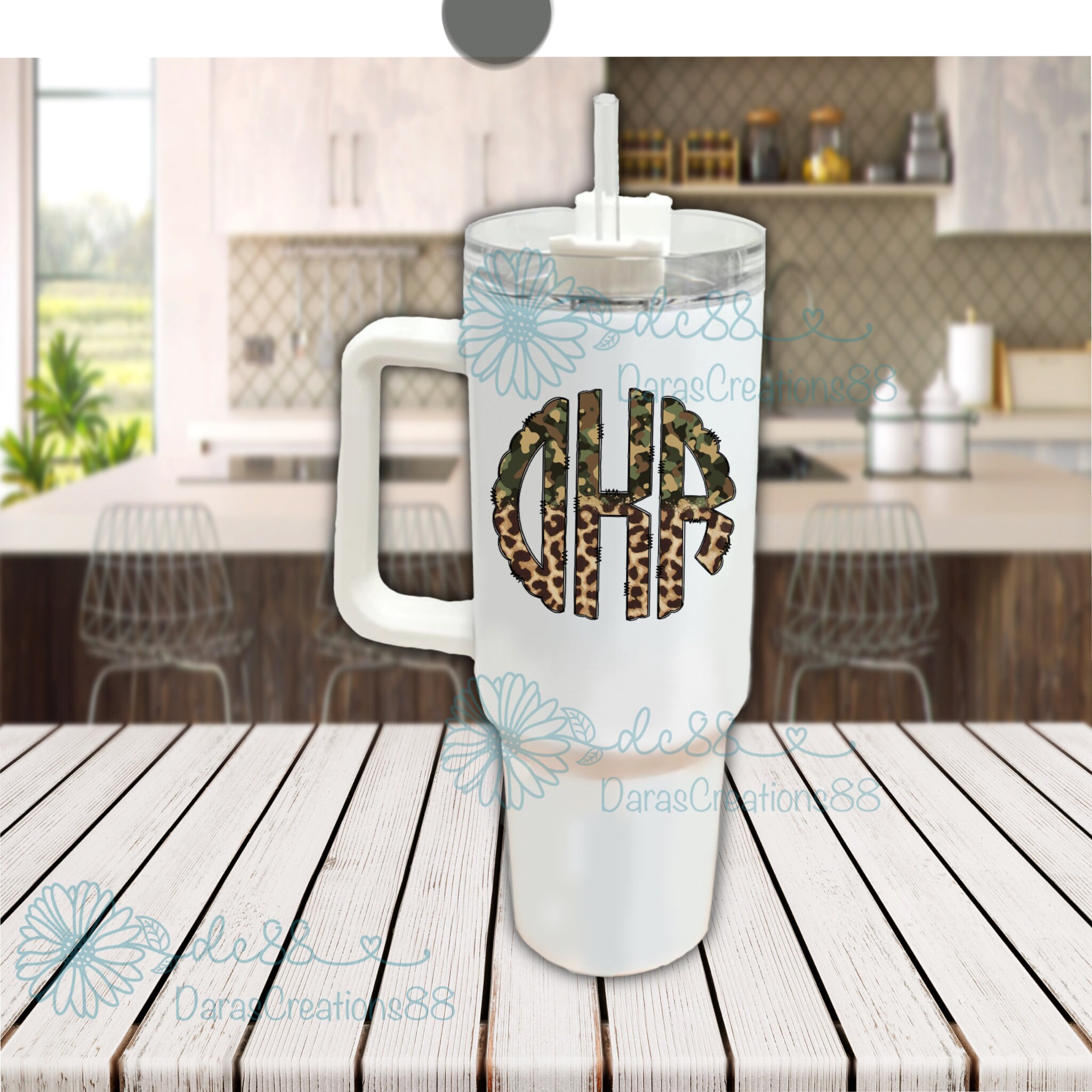 Extra-Large Monogrammed College Tumbler