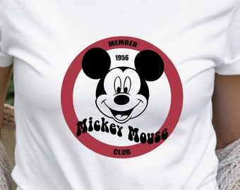Mickeyy Club Svg, Lid Club Svg, Mickeyy Mouse Lid Club 1956 Svg, Vinyl Cricut Bestand, Paar Png, Schets Muis Svg Png Eps Pdf Ai