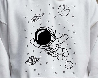 Space SVG, Galaxy vector for cutting, Astronaut Planet SVG, Cute Space Astronaut, Space for kids svg,  Gift for kids digital download
