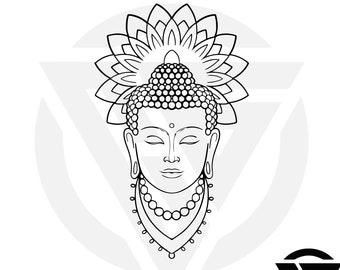 Buda Svg, Archivo vectorial de Buda, Archivo de corte láser de Buda, Buda espiritual Svg, Silueta de Buda, Yoga Svg, Lotus Svg, Budismo, Yoga Clipart