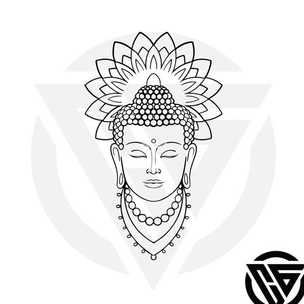 Bouddha Svg, fichier vectoriel Bouddha, fichier découpé au Laser Bouddha, Bouddha spirituel Svg, Silhouette de Bouddha, Yoga Svg, Lotus Svg, bouddhisme, Clipart yoga