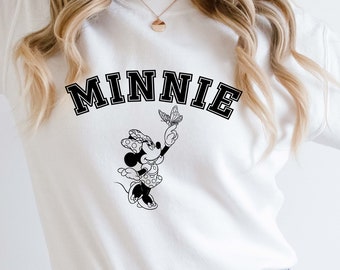 Retro Mouse SVG, Magical Mouse SVG, Customize Gift, Disneyytheme, Matching Mouse, Retro Minniie Mouse, Sport College Text Png, Gift for Girl