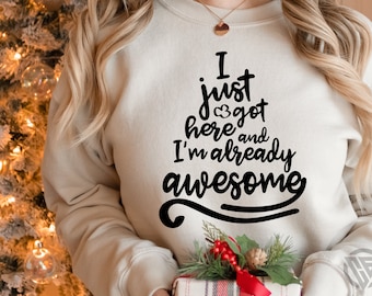 I am already awesome SVG, Motivational Quote SVG, Sassy Svg, Girl Power, Inspirational Svg, Cut Files for Cricut, Silhouette, Clipart Png
