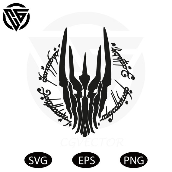 Lord of the Rings Svg Sauron Svg Lotr Svg Sticker Gift Card Mask Tattoo  Sticker Art Design Logo SVG PNG JPG Clipart Vector Cut Cutting File 