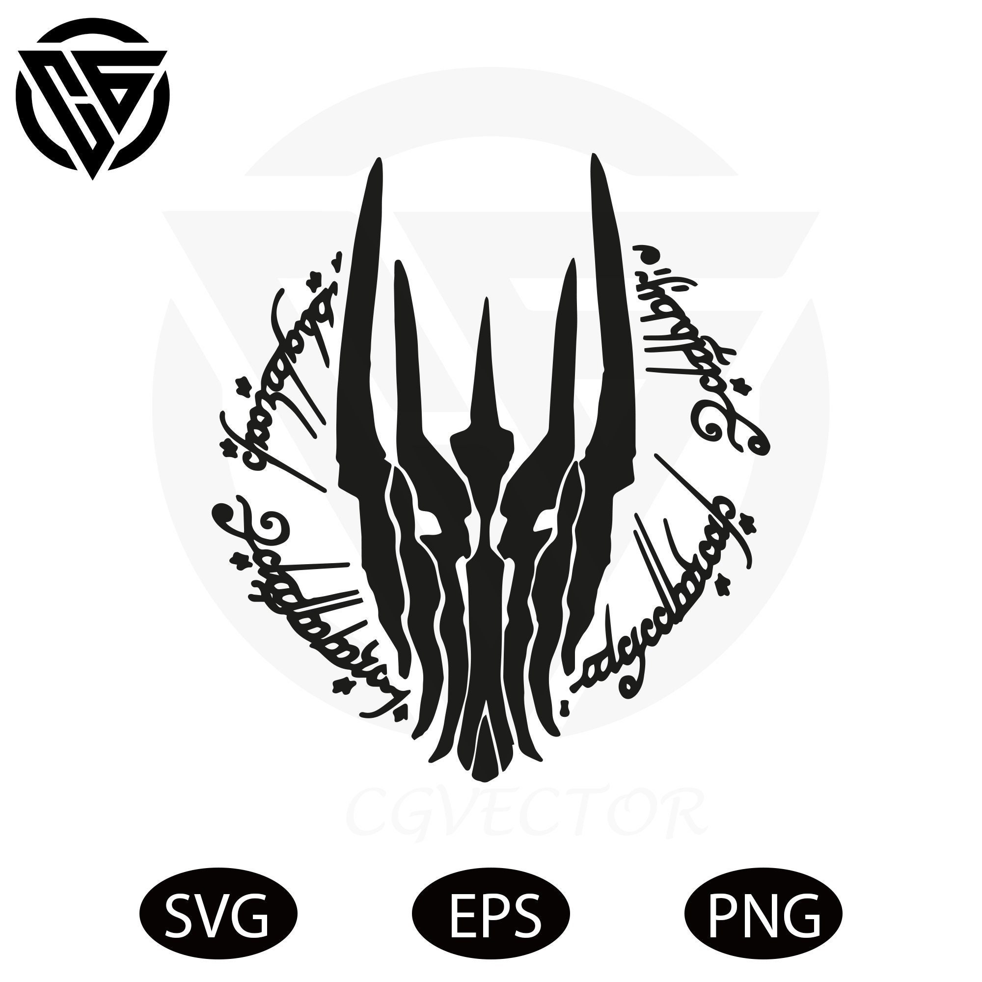 Lord Of The Rings Svg Sauron Svg Lotr Svg Sticker Gift Card Mask Tattoo  Sticker Art Design Logo SVG PNG JPG Clipart Vector Cut Cutting File