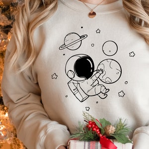 Weltraum SVG, lustiges Weltraum-Svg, niedlicher Weltraum-Astronaut SVG, Astronaut Png, Schnittdateien für Cricut, Paar SVG, Silhouette, Clipart Png Eps Dxf Pdf