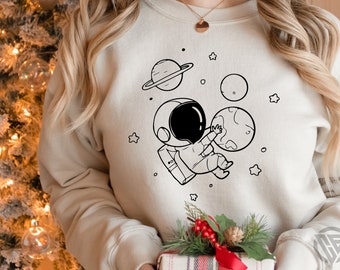 Space SVG, Funny Space Svg, Cute Space Astronaut SVG,  Astronaut Png, Cut Files for Cricut, Couple Svg, Silhouette, Clipart Png Eps Dxf Pdf