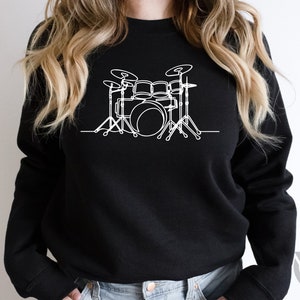 Drum Set SVG Silhouette, Music Silhouettes, Minimal T-shirt Svg, Png , Clip Art, Cut Files for Cricut, Silhouette, Clipart Png