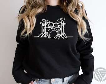 Drum Set SVG Silhouette, Music Silhouettes, Minimal T-shirt Svg, Png , Clip Art, Cut Files for Cricut, Silhouette, Clipart Png