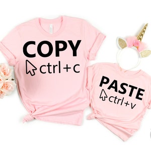 Copy Paste Svg, Ctrl+C Ctrl+V Svg, Mom Svg, Tshirt Svg, Mother&#39;s Day Svg, Daughter Svg, Couple SVG, Mom and Son, Mom and Baby SVG, PNG