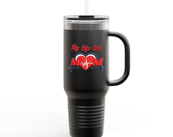 Mama heartbeat travel mug | 40oz insulated tumbler