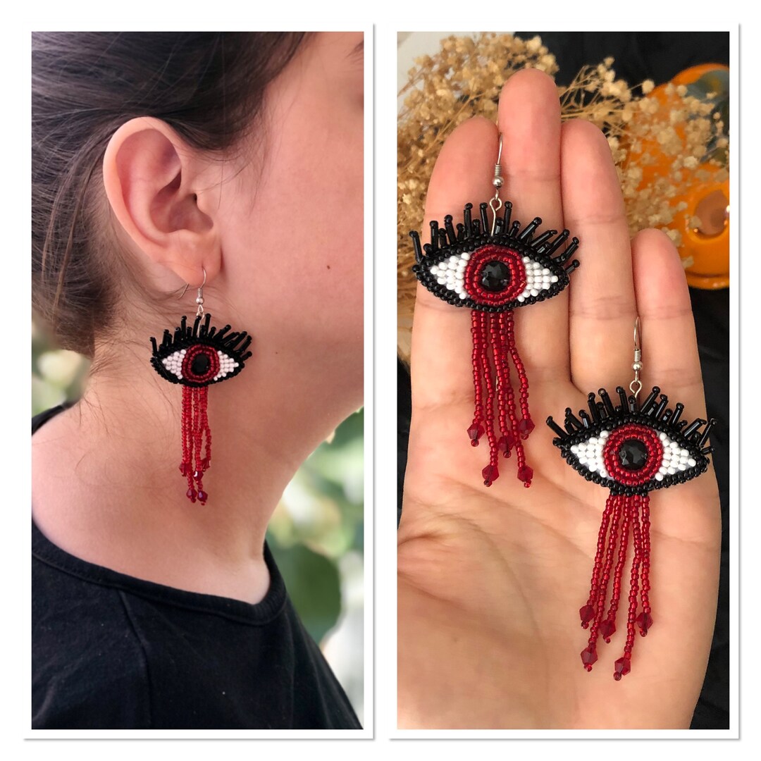Halloween Earrings Set Halloween Eye Halloween Earrings Etsy