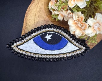 Personalized Blue Eye Brooch-Handmade Evil Eye Jewelry