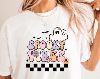 Spooky Vibes Comfort Colors T-Shirt, Halloween-Shirt