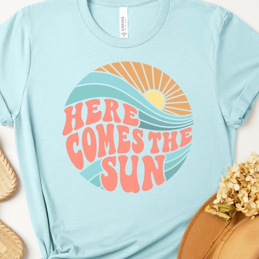 Aquí Viene el Sol Bella Camiseta de Lona - Etsy España