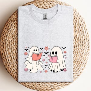 Ghosts Reading Books Shirt, Bella Canvas Shirt, Cute Halloween Book Shirt, Cute Halloween Shirt, Librarian Shirt, Librarian Halloween Shirt