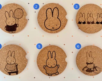 Miffy Car Untersetzer - 2er-Set Korkuntersetzer