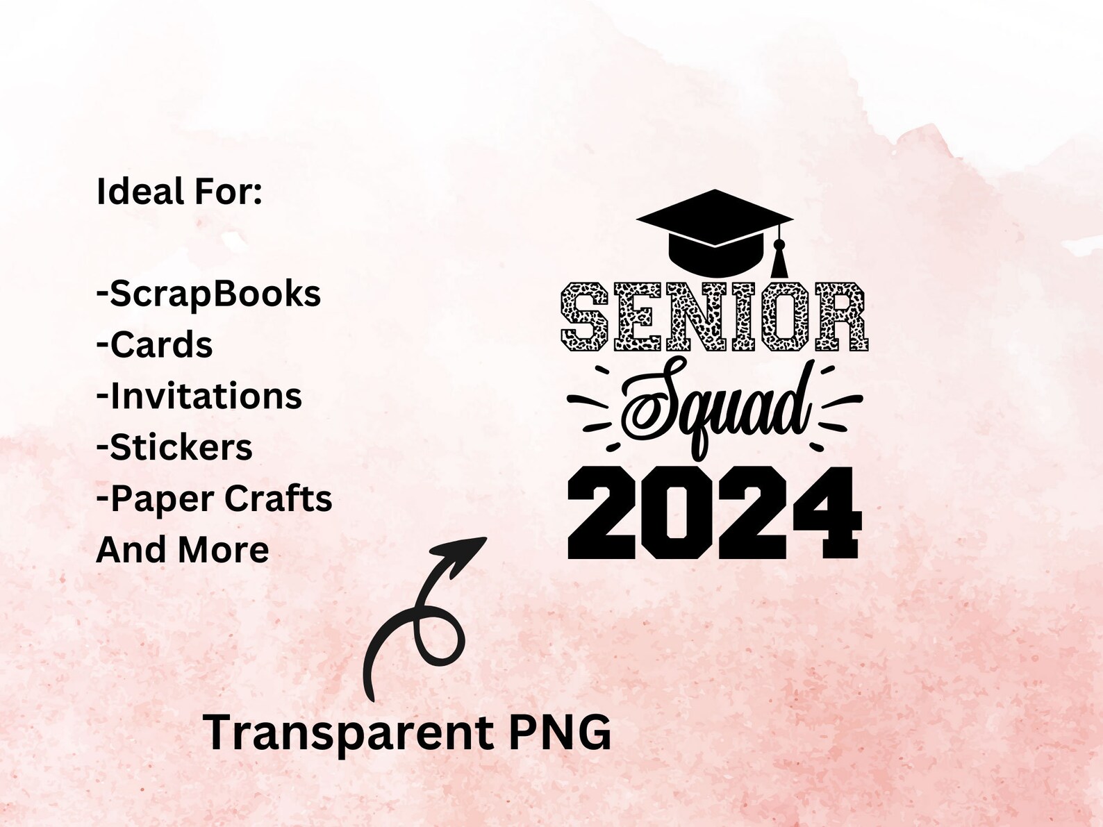 Senior Squad 2024 Svg Png, Graduation Svg 2024, Graduate Svg, Class of ...