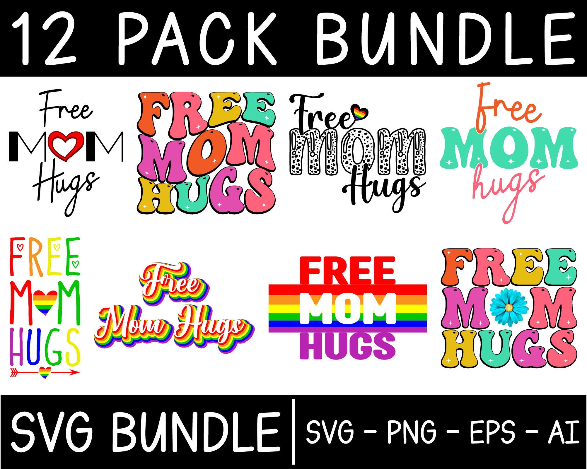 Free Mom Hugs SVG Lgbtq SvgPride Svg Digital Download Etsy Free Mom Hugs SVG Lgbtq SvgPride Svg Digital Download Etsy
